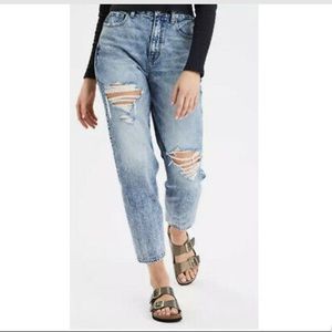 American Eagle Distressed Mom Jeans